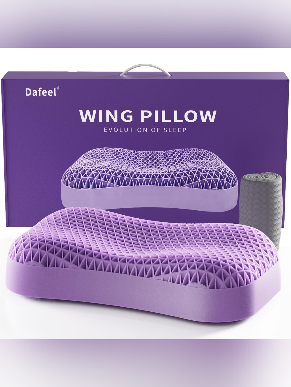 Dafeel "Wing" Gel TPE Sleep Like a Baby Cooling Pillow Back Sleepers